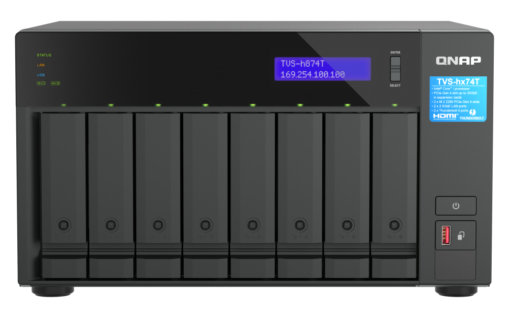 QNAP TVS-h874T-i9-64G 8xSSD/HDD Thunderbolt NAS