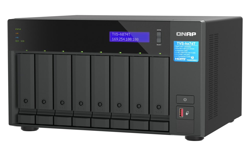 QNAP TVS-h874T-i9-64G 8xSSD/HDD Thunderbolt NAS