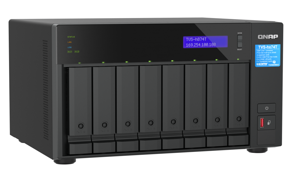 QNAP TVS-h874T-i9-64G 8xSSD/HDD Thunderbolt NAS