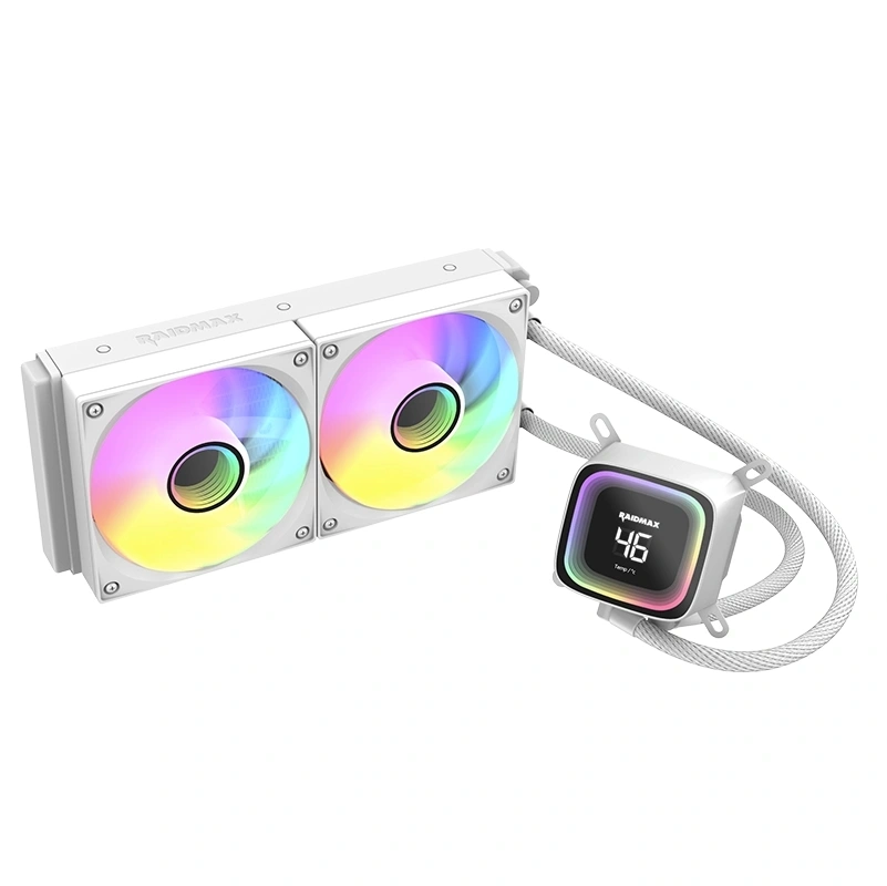 RAIDMAX DIGITAL LD240 ARGB WHITE LCD kijelzős vízhűtés