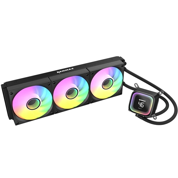 RAIDMAX DIGITAL LD360 ARGB BLACK LCD kijelzős vízhűtés