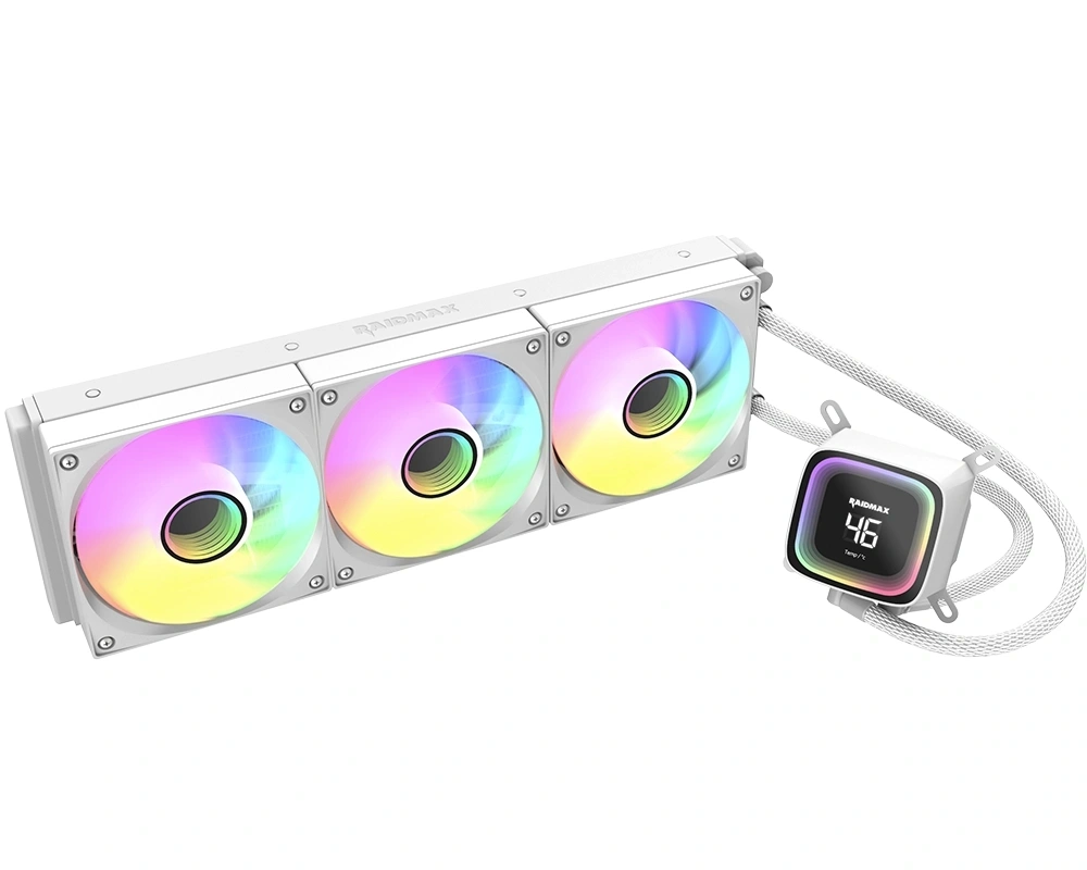 RAIDMAX DIGITAL LD360 ARGB WHITE LCD kijelzős vízhűtés
