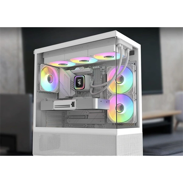 RAIDMAX DIGITAL LD360 ARGB WHITE LCD kijelzős vízhűtés