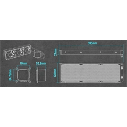 RAIDMAX DIGITAL LD360 ARGB WHITE LCD kijelzős vízhűtés