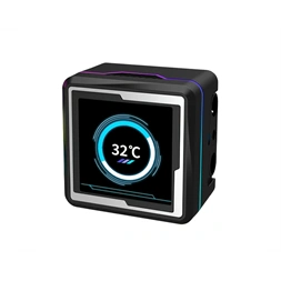 RAIDMAX LM240 240mm ARGB+LCD fekete vízhűtéses processzor hűtő