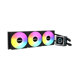 RAIDMAX LM360 360mm ARGB+LCD fekete vízhűtéses processzor hűtő