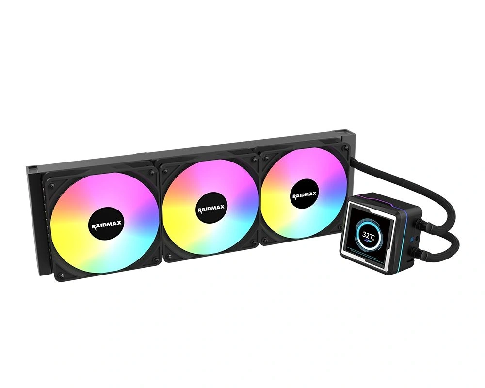 RAIDMAX LM360 360mm ARGB+LCD fekete vízhűtéses processzor hűtő