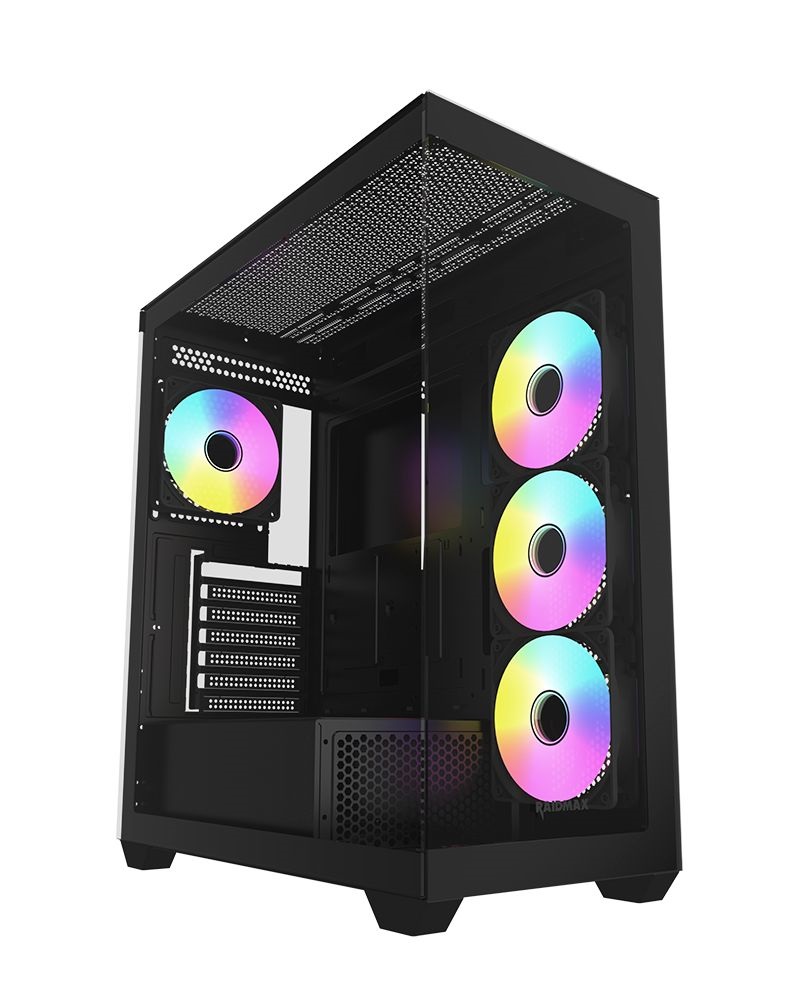 RAIDMAX i800 Chrome fekete (táp nélküli) ablakos ATX ház