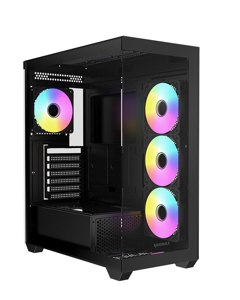 RAIDMAX i800 Chrome fekete (táp nélküli) ablakos ATX ház