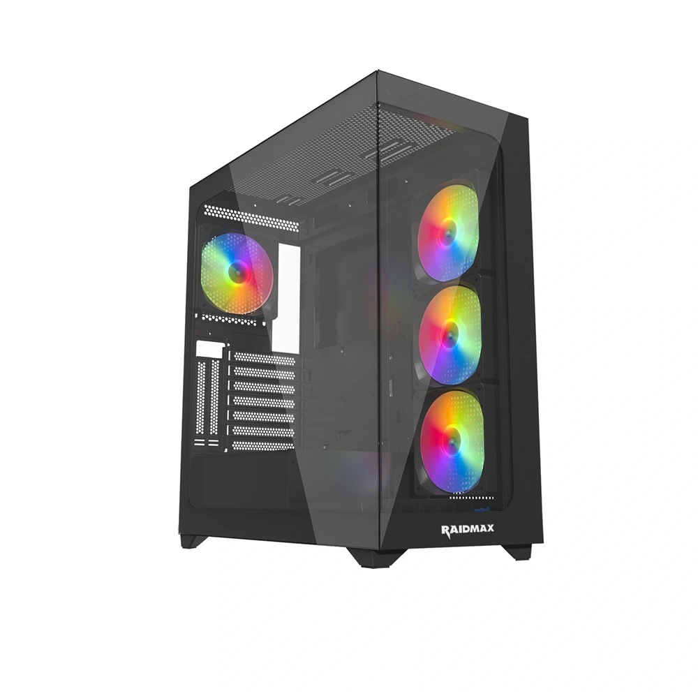 RAIDMAX i800 fekete (táp nélküli) ablakos ATX ház (Újszerű)