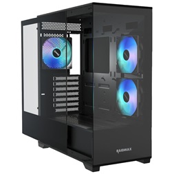 RAIDMAX i801 fekete (táp nélküli) ablakos ATX ház (Újszerű)