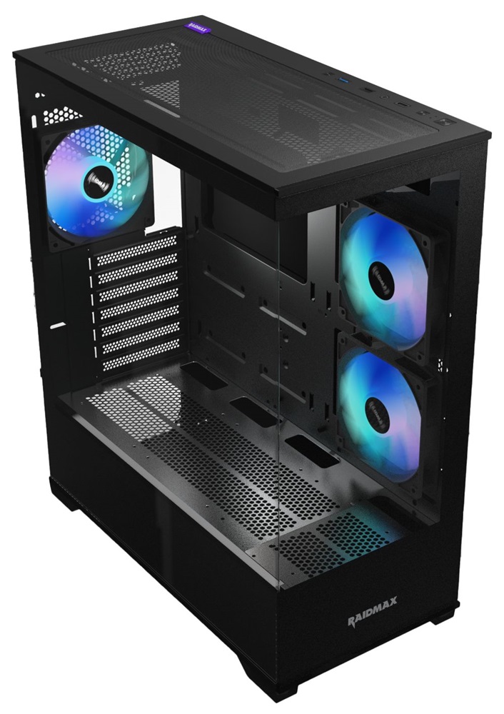RAIDMAX i801 fekete (táp nélküli) ablakos ATX ház (Újszerű)