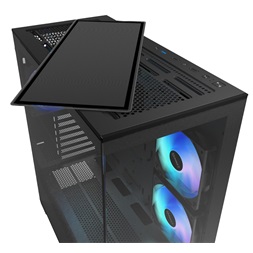 RAIDMAX i801 fekete (táp nélküli) ablakos ATX ház (Újszerű)