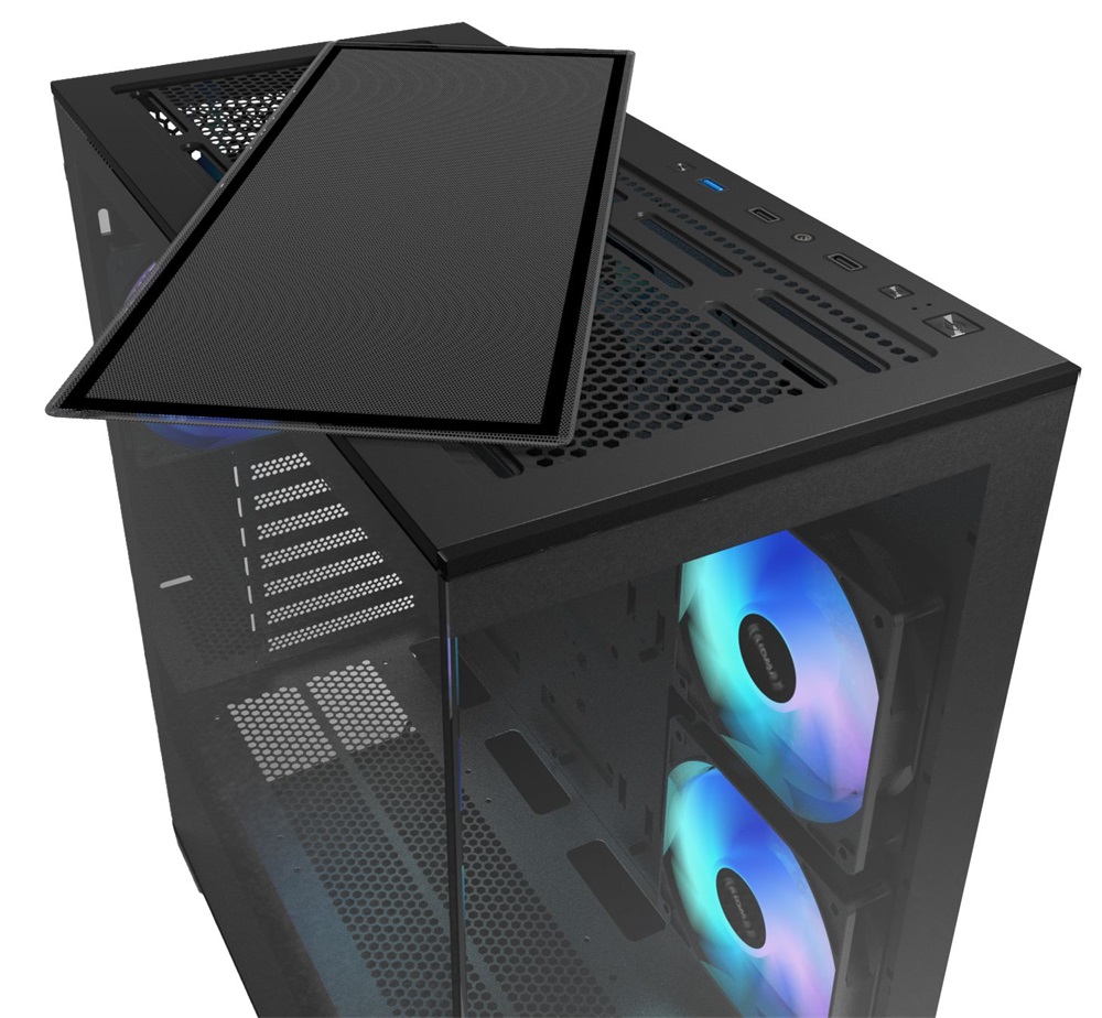 RAIDMAX i801 fekete (táp nélküli) ablakos ATX ház (Újszerű)