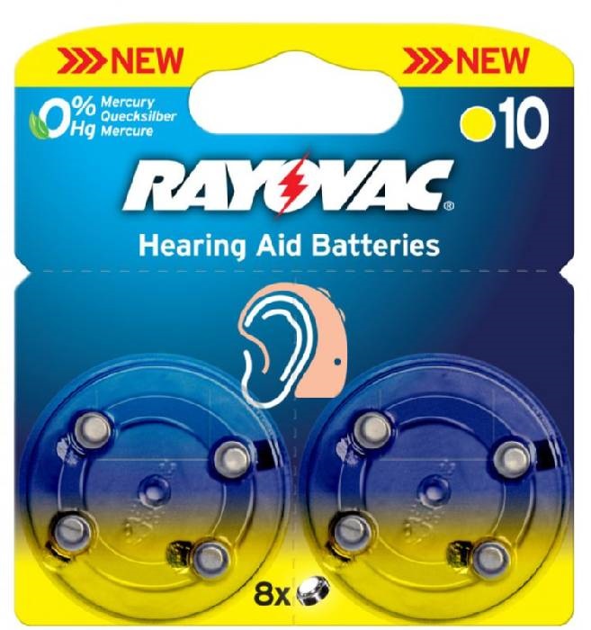 RAYOVAC 10AU-6MFAS BLI8 hallókészülék elem