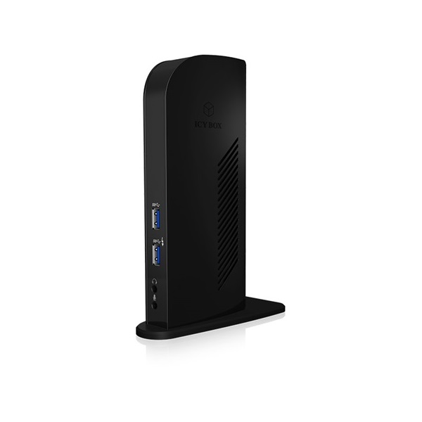 Raidsonic IB-DK2242AC USB-C USB3.0 DisplayPort RJ45 dokkoló fekete
