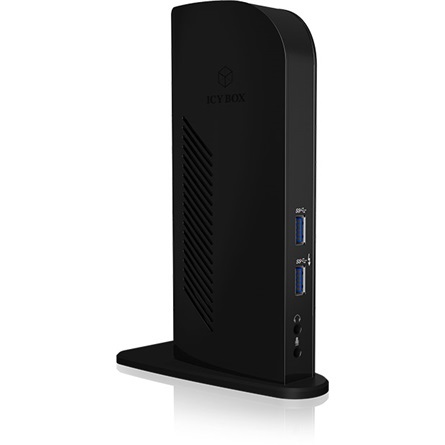 Raidsonic IB-DK2242AC USB-C USB3.0 DisplayPort RJ45 dokkoló fekete