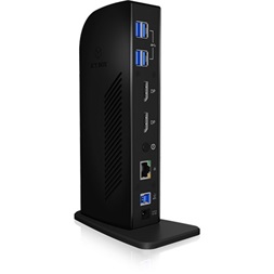 Raidsonic IB-DK2242AC USB-C USB3.0 DisplayPort RJ45 dokkoló fekete