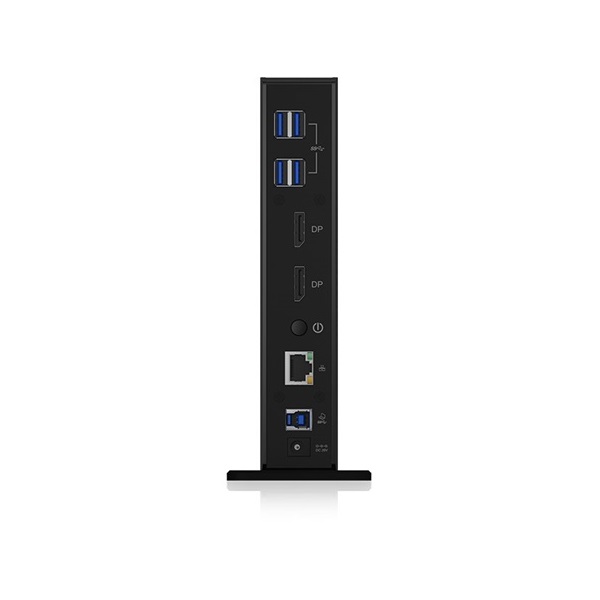 Raidsonic IB-DK2242AC USB-C USB3.0 DisplayPort RJ45 dokkoló fekete