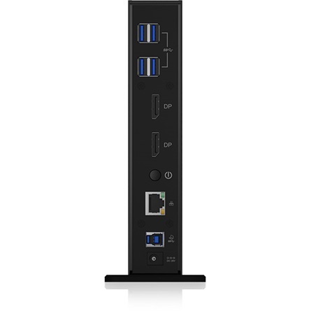 Raidsonic IB-DK2242AC USB-C USB3.0 DisplayPort RJ45 dokkoló fekete
