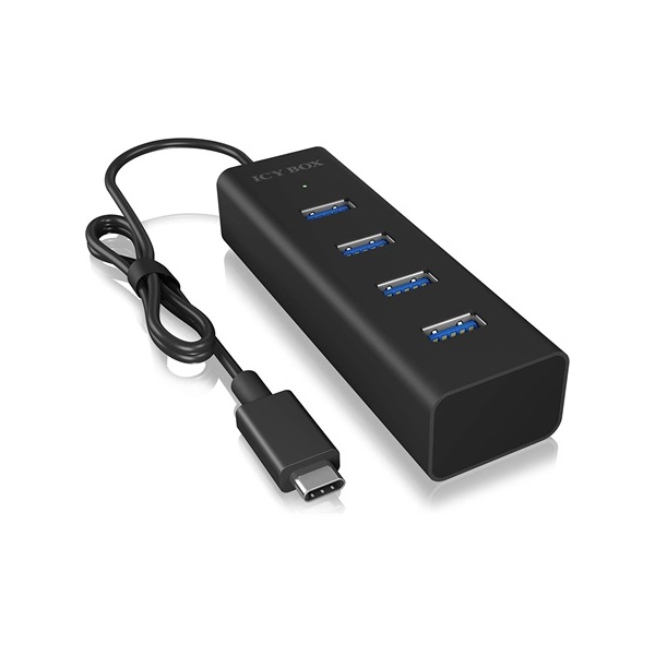Raidsonic IB-HUB1409-C3 4-portos USB-C USB3.0 hub fekete