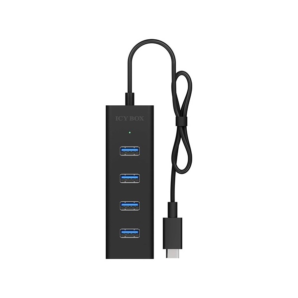 Raidsonic IB-HUB1409-C3 4-portos USB-C USB3.0 hub fekete