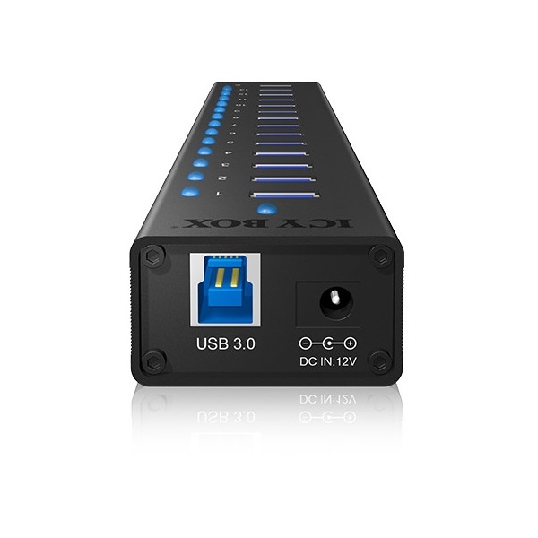 Raidsonic ICY BOX 13 portos USB3.0 HUB + USB charge port 5 V, 2.4 A