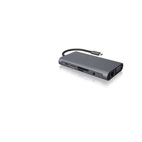 Raidsonic ICY BOX DockingStation 10-in-1 USB-C dokkoló szürke