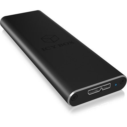 Raidsonic ICY BOX IB-183M2 M.2 NGFF M.2 SATA USB3.0 külső ház fekete (Újracsomagolt)