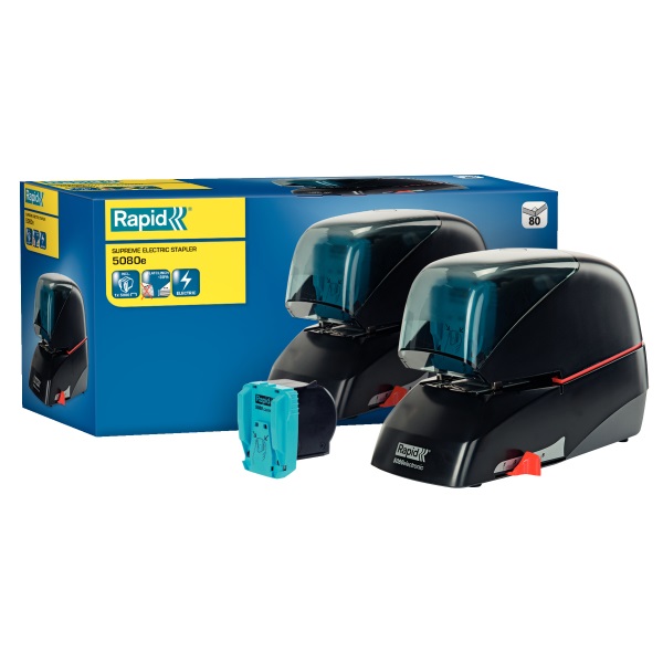 Rapid 5080E Supreme fekete elektromos fűzőgép