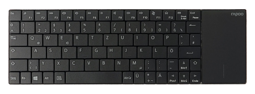 Rapoo 157234 "E2710" HUN fehér vezeték nélküli Touchpad billentyűzet