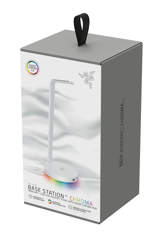 Razer Base Station V2 Chroma fehér headset állvány és USB hub