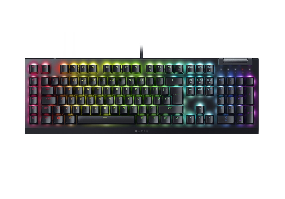 Razer BlackWidow V4 X UK fekete (green switch) gamer billentyűzet