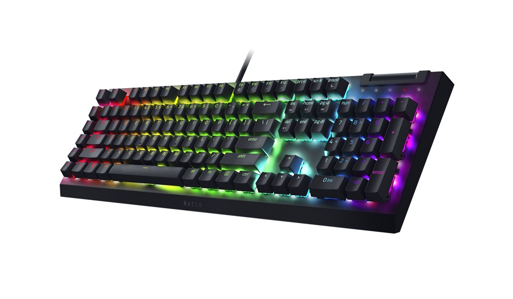 Razer BlackWidow V4 X UK fekete (green switch) gamer billentyűzet