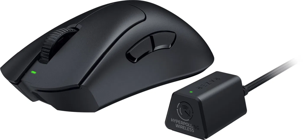 Razer DeathAdder V3 Pro fekete vezeték nélküli gamer egér + HyperPolling vezeték nélküli vevő