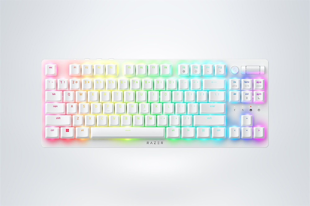 Razer DeathStalker V2 Pro TKL US vezeték nélküli fehér (Red switch) billentyűzet