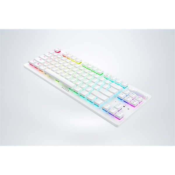 Razer DeathStalker V2 Pro TKL US vezeték nélküli fehér (Red switch) billentyűzet