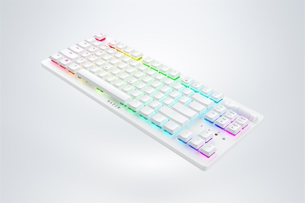 Razer DeathStalker V2 Pro TKL US vezeték nélküli fehér (Red switch) billentyűzet