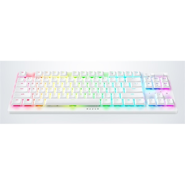 Razer DeathStalker V2 Pro TKL US vezeték nélküli fehér (Red switch) billentyűzet