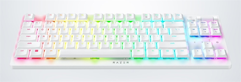 Razer DeathStalker V2 Pro TKL US vezeték nélküli fehér (Red switch) billentyűzet