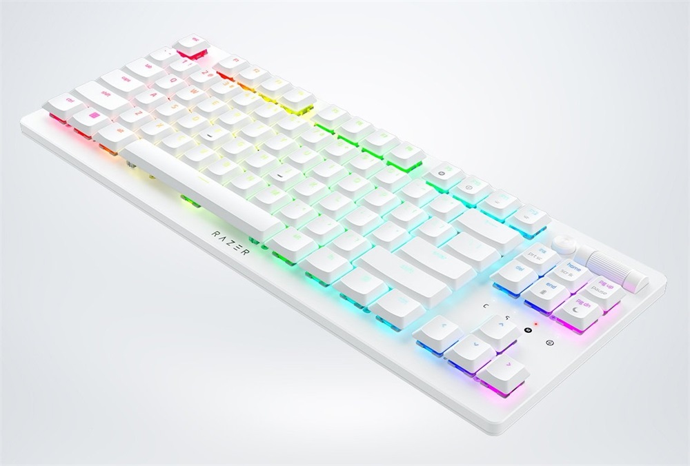 Razer DeathStalker V2 Pro TKL US vezeték nélküli fehér (Red switch) billentyűzet
