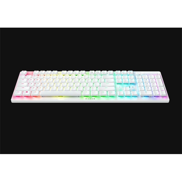 Razer DeathStalker V2 Pro US vezeték nélküli fehér (Purple switch) billentyűzet