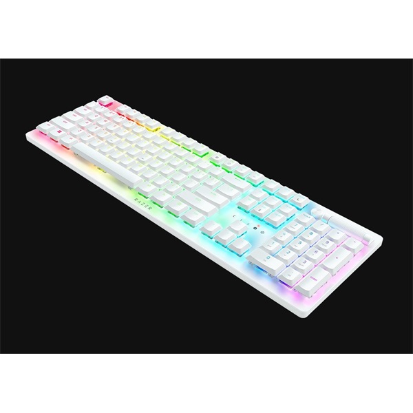 Razer DeathStalker V2 Pro US vezeték nélküli fehér (Purple switch) billentyűzet
