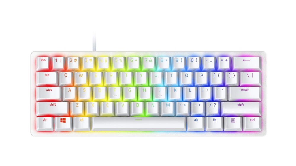 Razer Huntsman Mini UK fehér (red switch) gamer billentyűzet