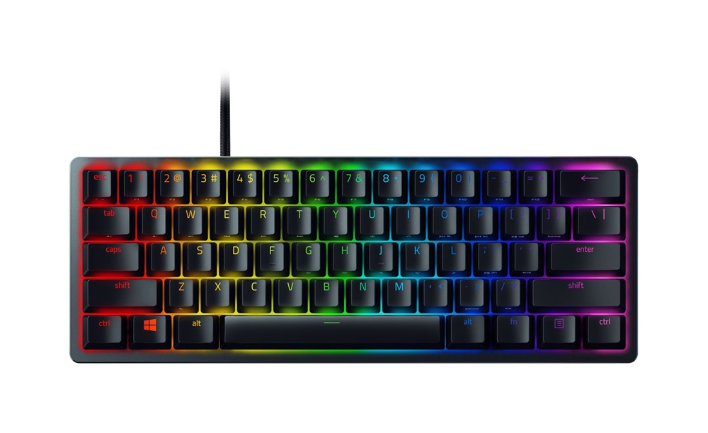 Razer Huntsman Mini UK fekete (purple switch) gamer billentyűzet