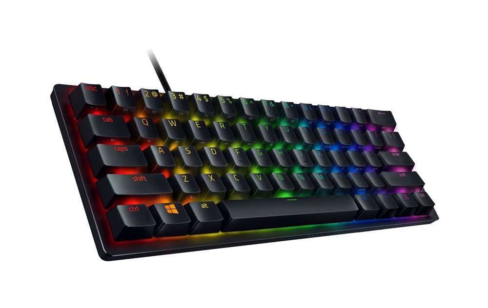 Razer Huntsman Mini UK fekete (purple switch) gamer billentyűzet