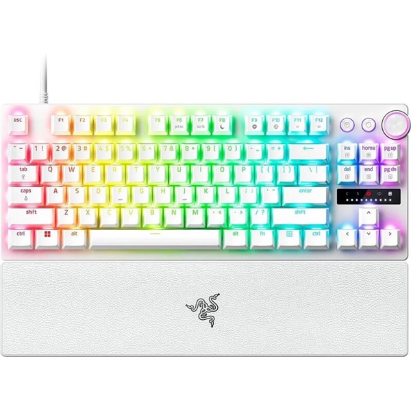 Razer Huntsman V3 Pro US TKL fehér gamer billentyűzet
