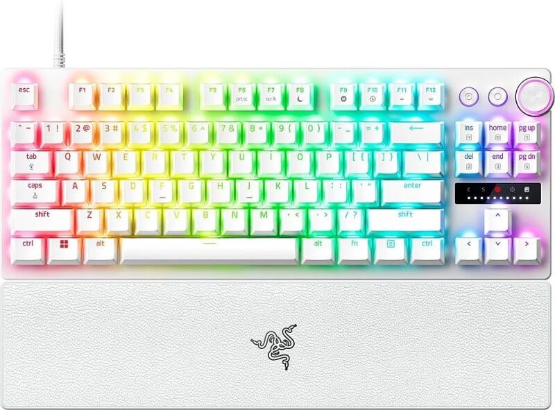 Razer Huntsman V3 Pro US TKL fehér gamer billentyűzet