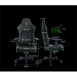 Razer Iskur V2 fekete-zöld gamer szék