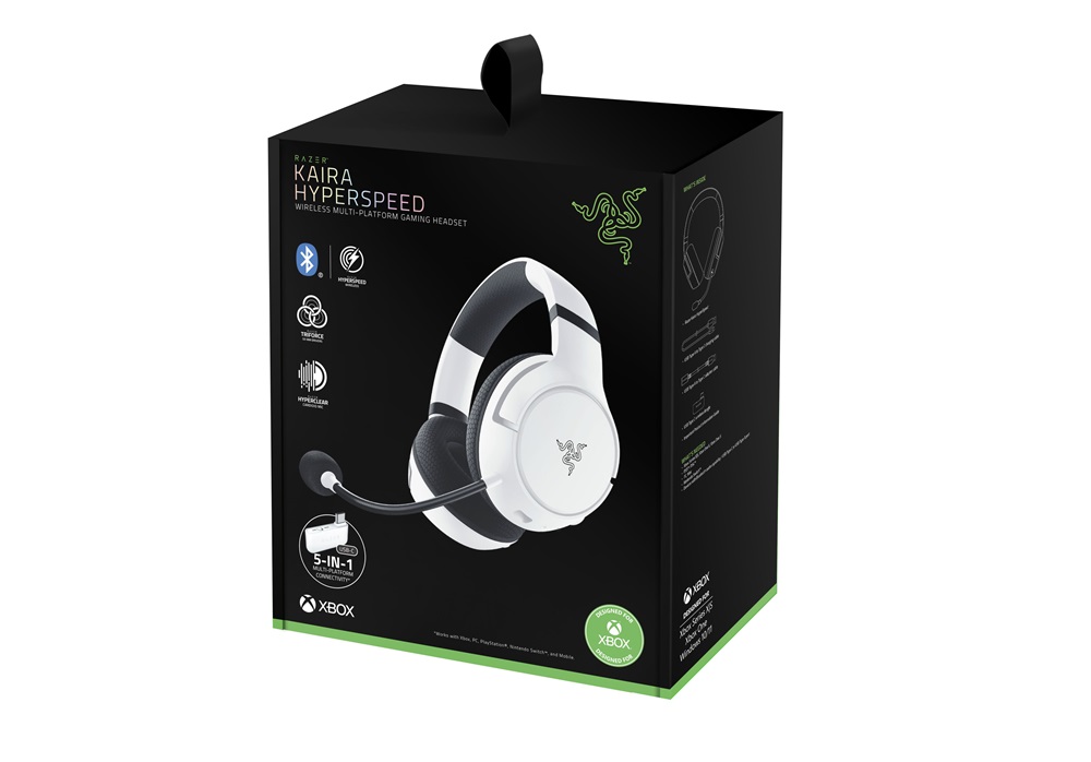 Razer Kaira HyperSpeed Xbox fehér vezeték nélküli gamer headset